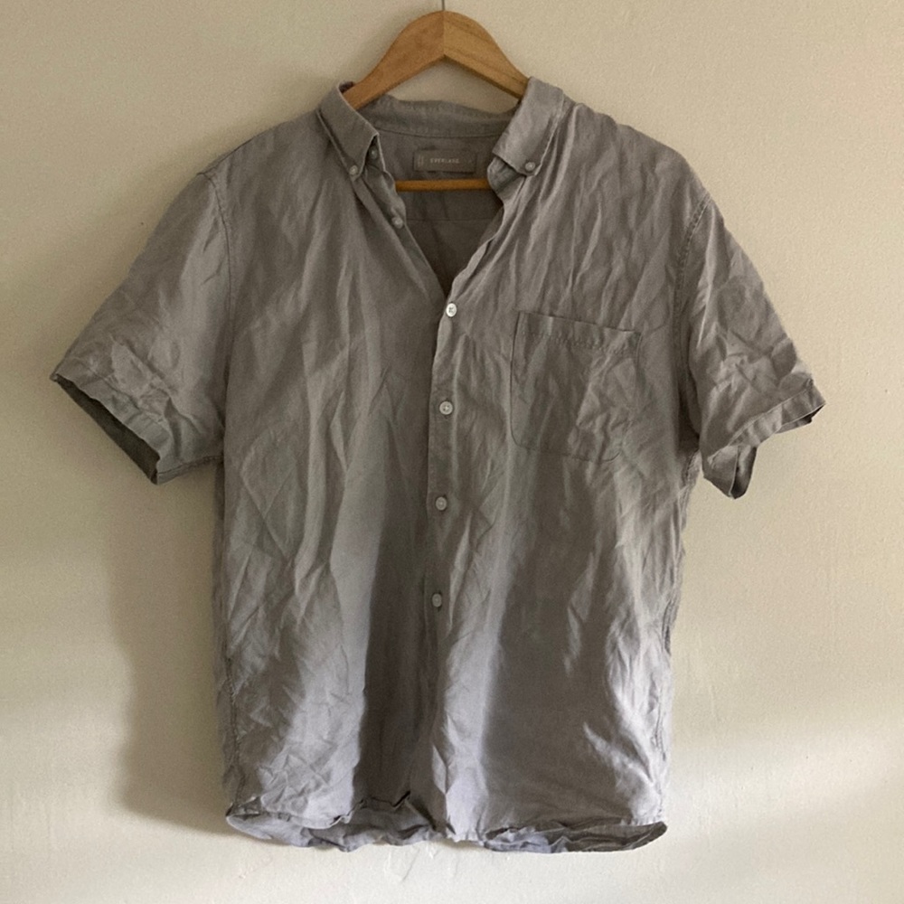 Mens everlane linen short sleeve button up